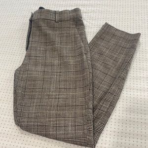 High waisted plaid skinny pants